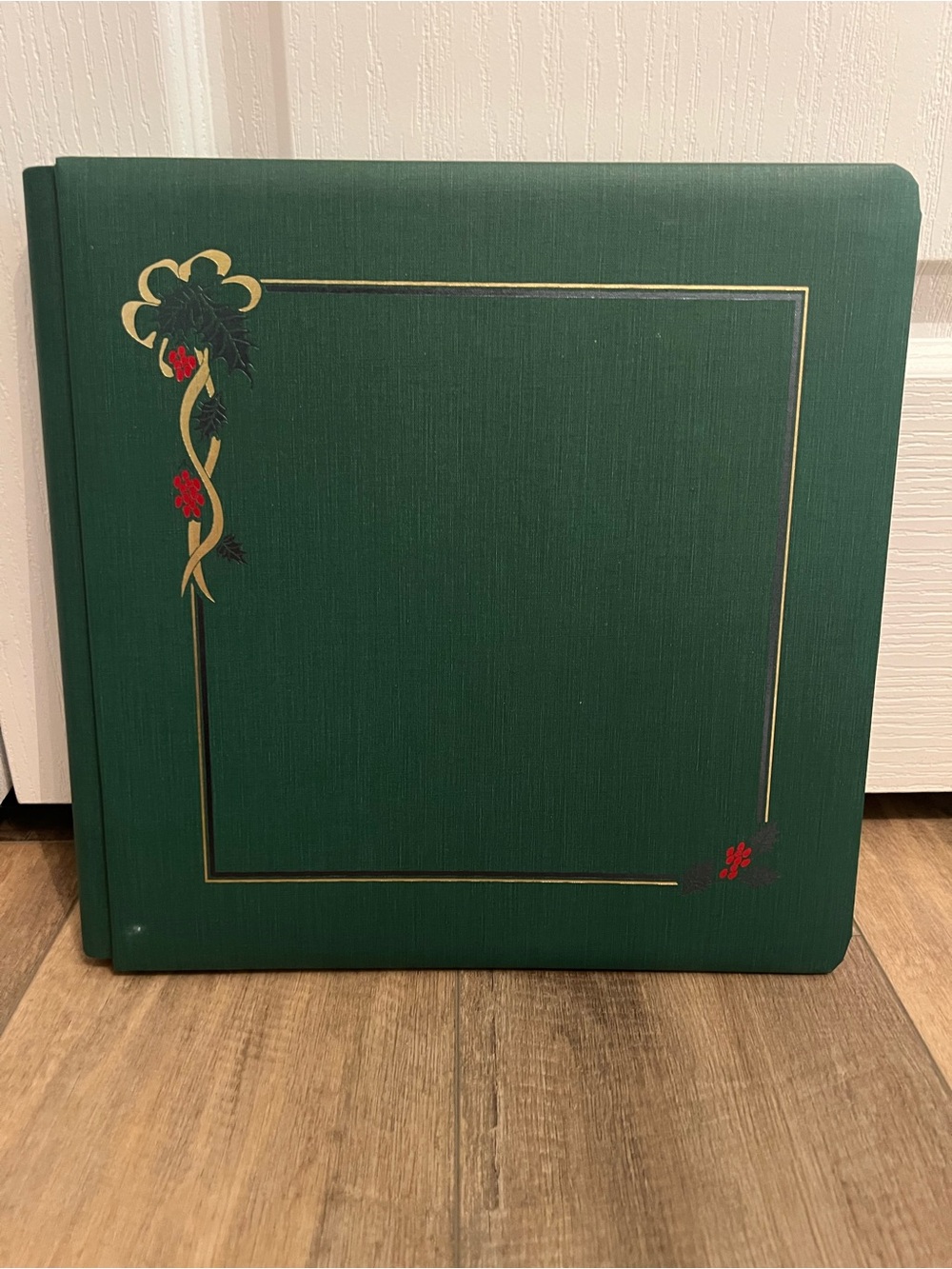 Green Decorative Photo Album with Gold Trim